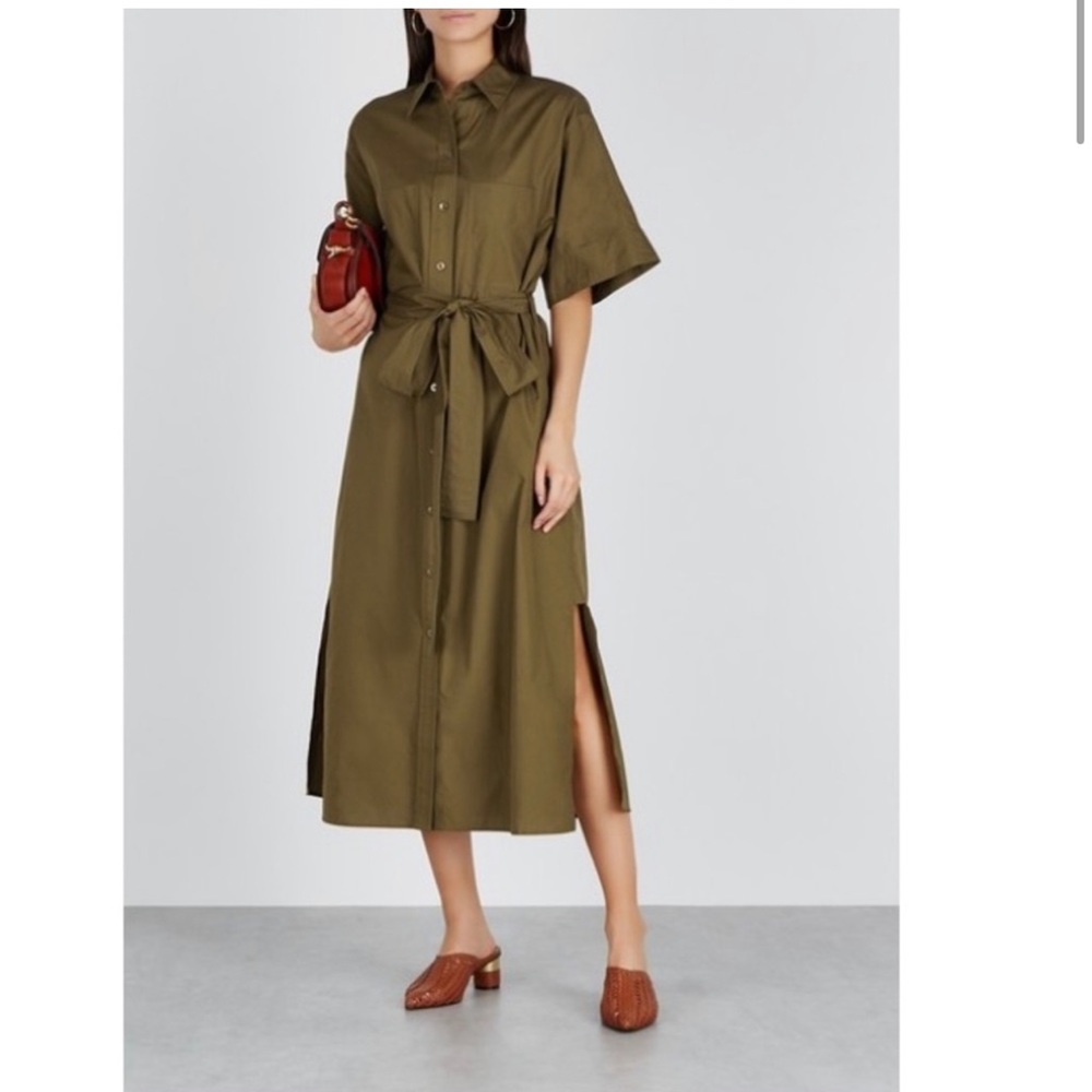 Vince Utility Belted Midi Shirt Dress
